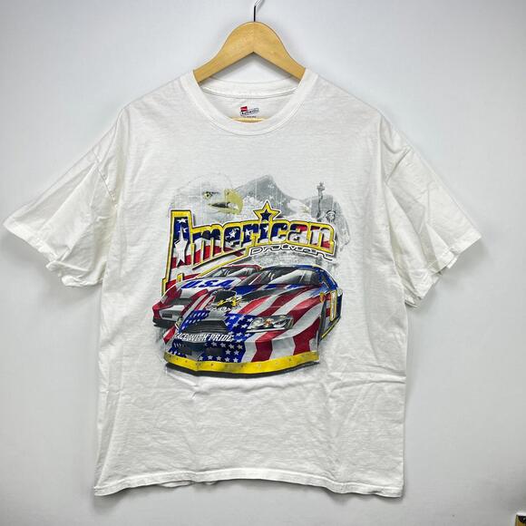 Vintage NASCAR America USA Trump Patriot T-Shirt XL Racing - Picture 1 of 12